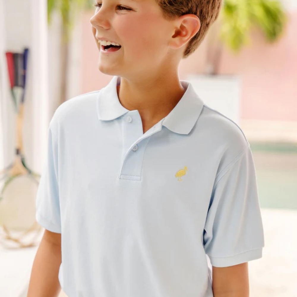 The Beaufort Bonnet Company Sky Blue Polo for Kids